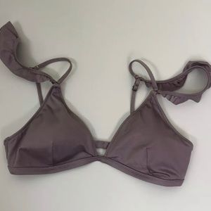 Purple Victoria Secret Ruffle Straps Bikini Small